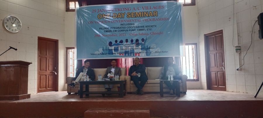 MLA & Advisor Temjenmenba speaking at the seminar held in Changki on November 29.